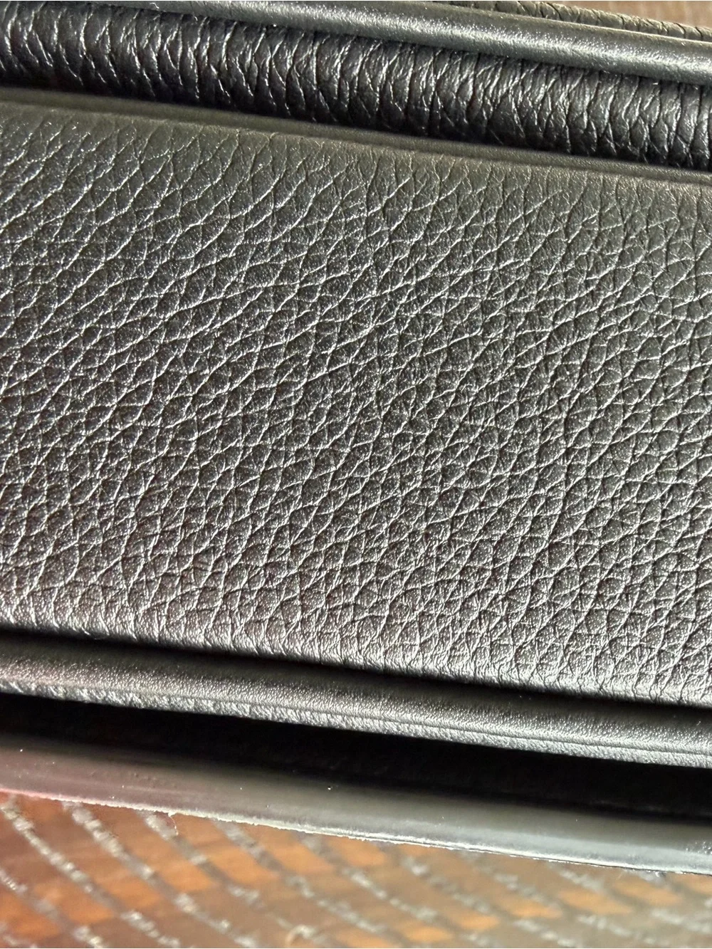 Louis Vuitton Black Crossbody with Gold LV Logo and Chain